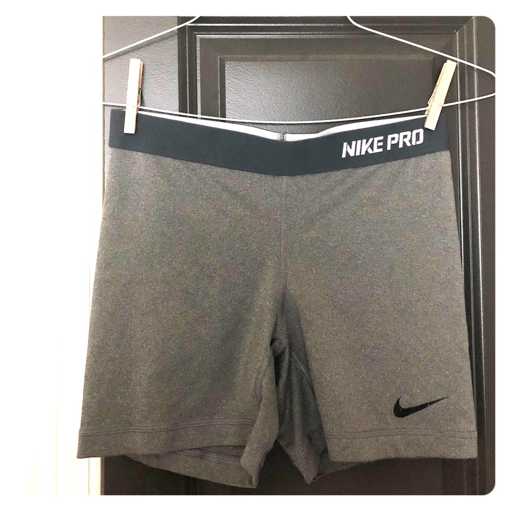 Grey 5” Nike Pro Shorts